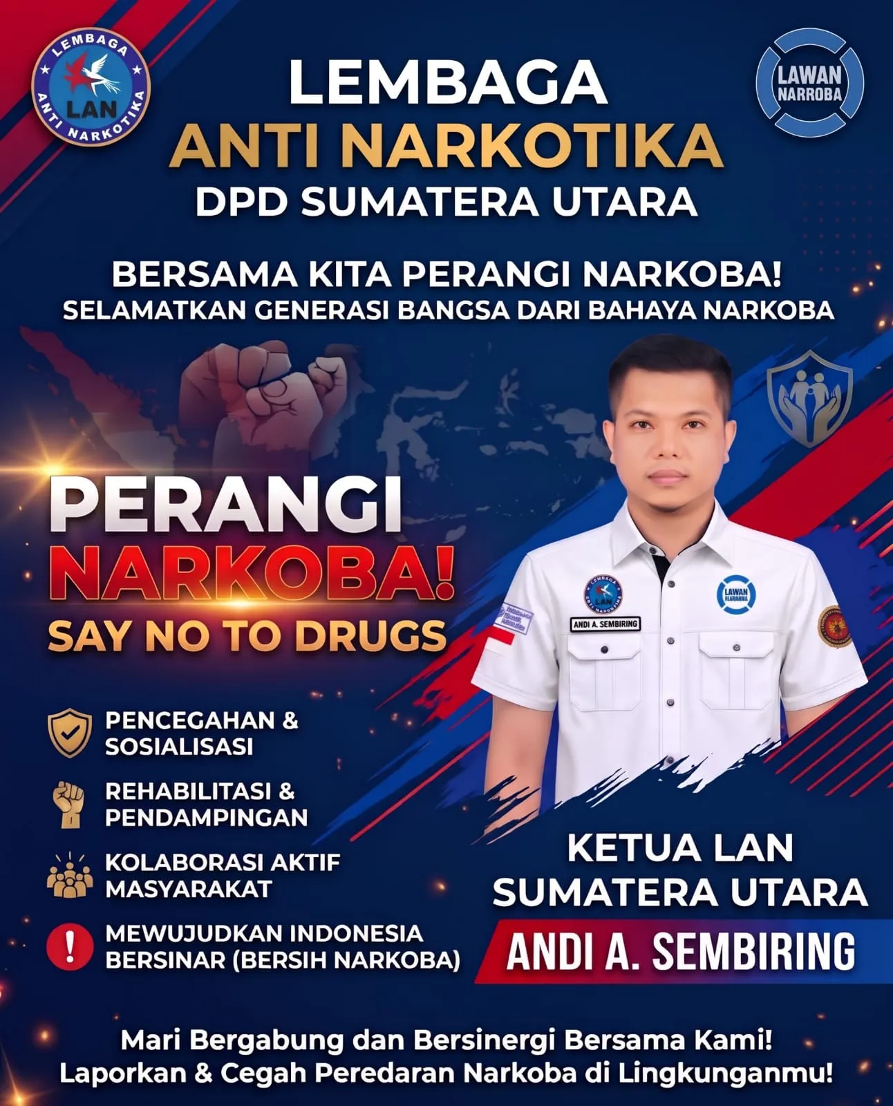 LAN Sumut Dukung Kapolri Berantas Narkoba