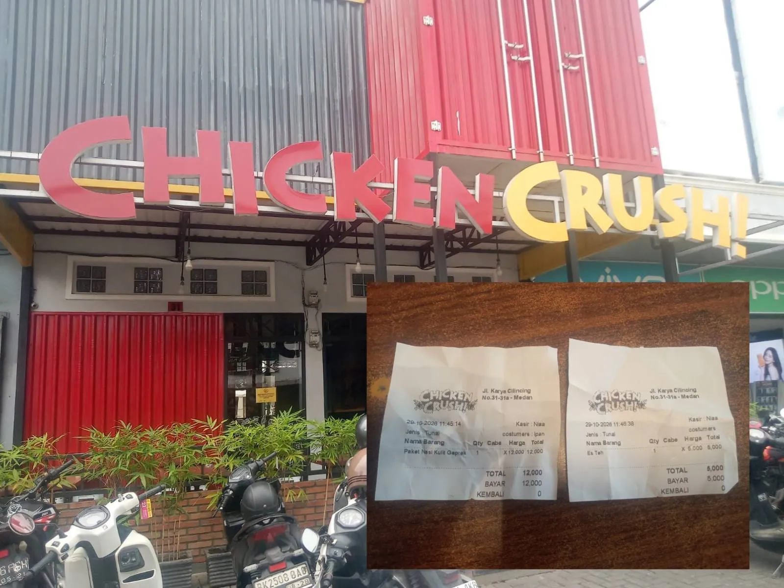 Manajer Chicken Crush Akui Kesalahan Anggota Terkait Biaya Es Teh Rp5.000