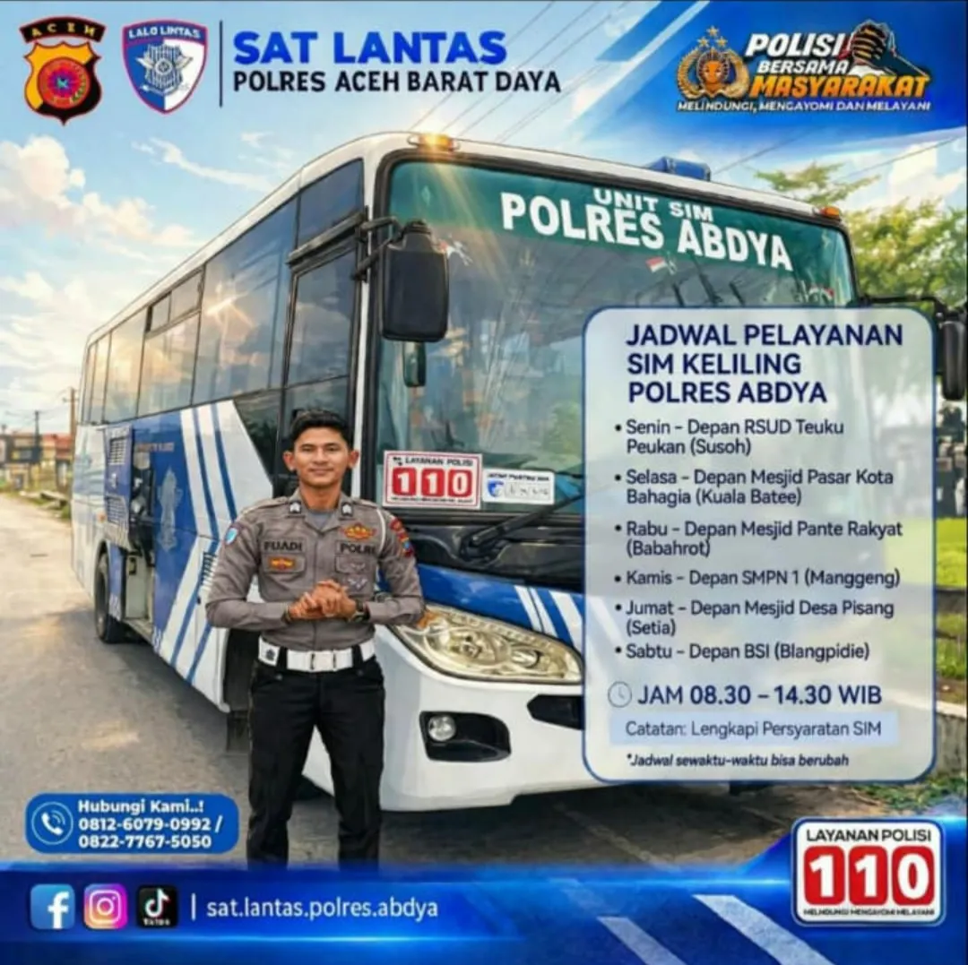 Polres Abdya Optimalkan Layanan SIM Keliling