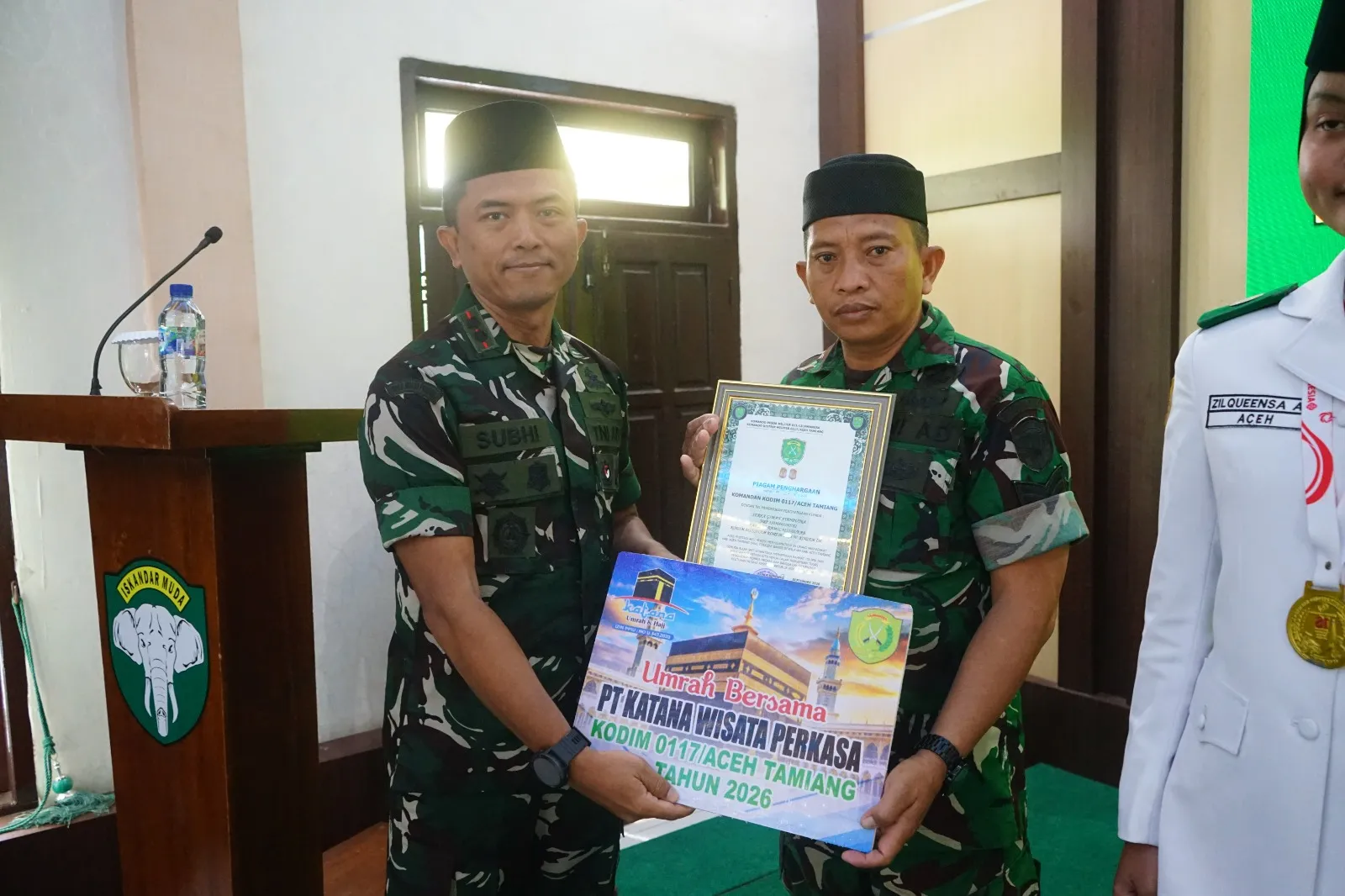 Dandim Aceh Tamiang Hadiahi Umrah Anggota dan Anak Berprestasi