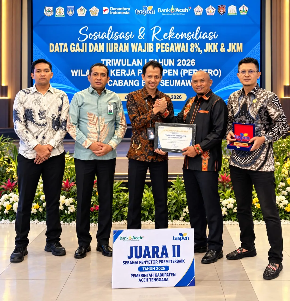 Aceh Tenggara Raih Juara II Penyetor Premi Terbaik Taspen 2026