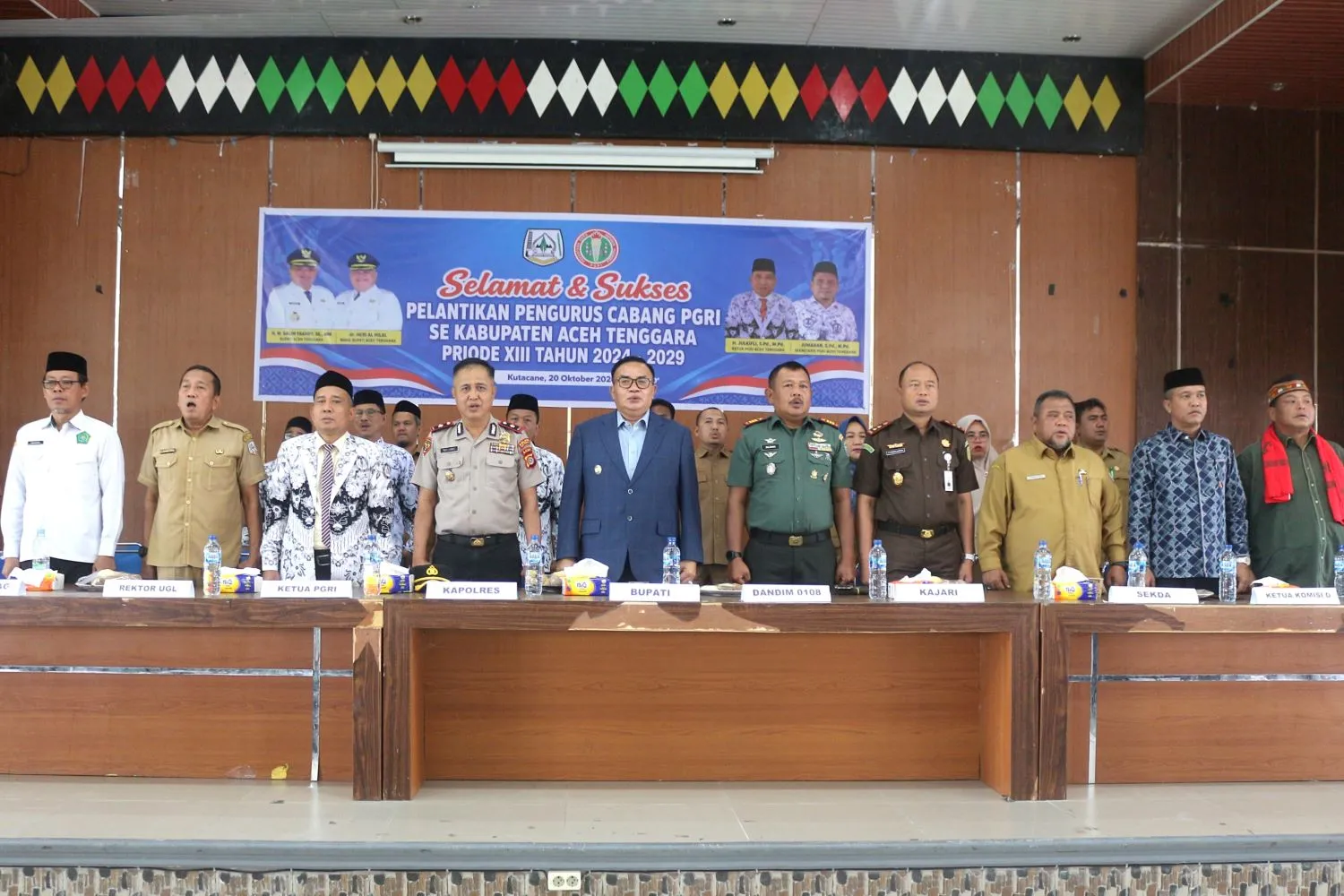 Wakapolres Aceh Tenggara Hadiri Pelantikan Pengurus PGRI 2024–2029