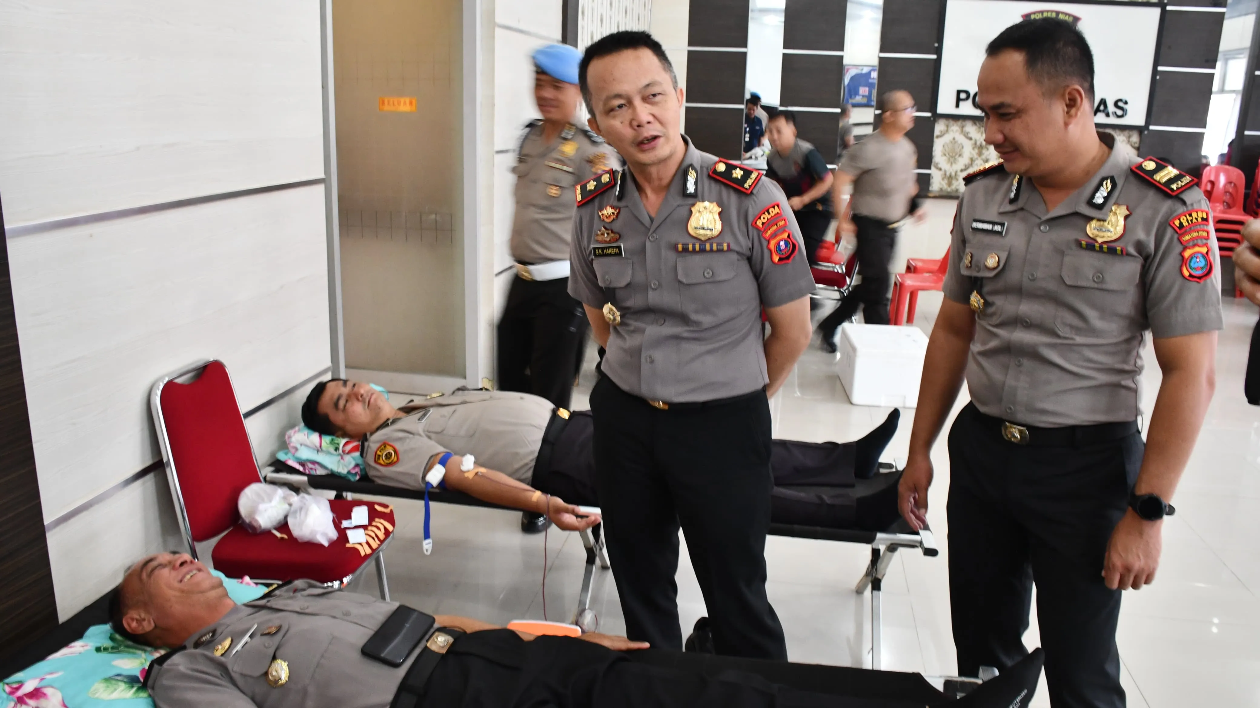 Polres Nias Gelar Baksos dan Donor Darah Sambut HUT Humas Polri