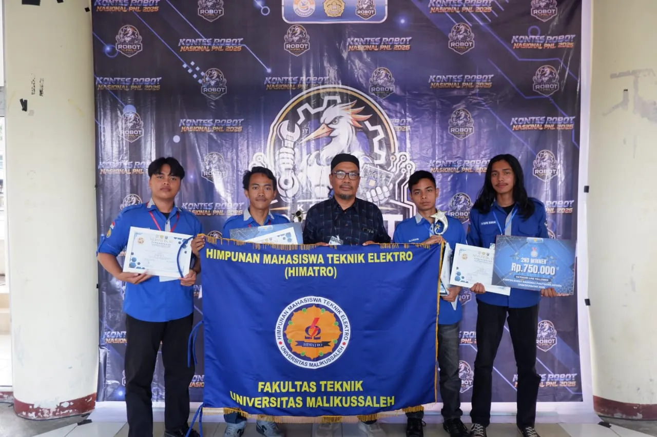 Mahasiswa Teknik Elektro Unimal Boyong Empat Juara pada Kontes Robot Nasional