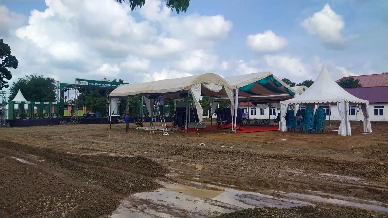 H-1 MTQ ke-35 Aceh Besar, DSI Berpacu dengan Waktu di Tengah Tantangan Cuaca