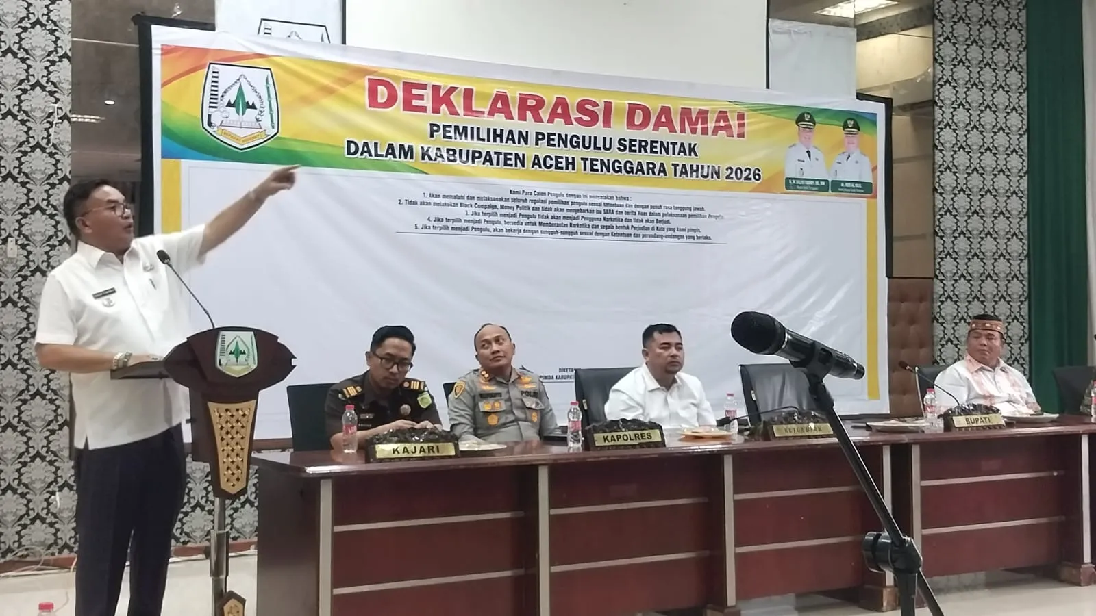 Pesan Tegas Bupati Agara: Jangan Pilih Calon Pengulu yang Suka Judi dan Narkoba