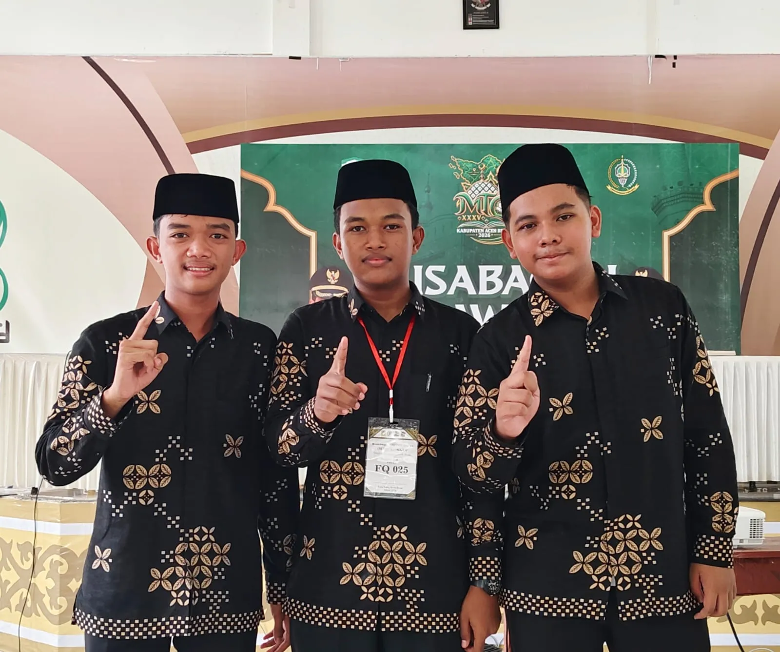 Raih Nilai 1175, Kafilah Kecamatan Ingin Jaya Juarai Fahmil Quran Putra MTQ ke-35 Aceh Besar