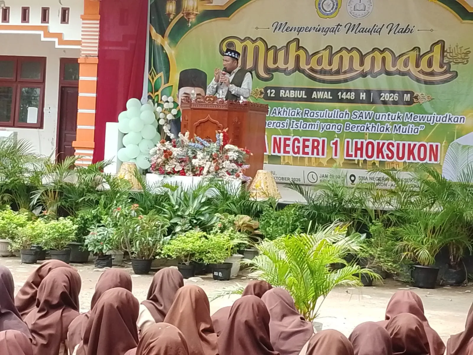 Maulid di SMA N 1 Lhoksukon, Tgk Fajri: Mata Air Cinta di Jantung Rumah Kita
