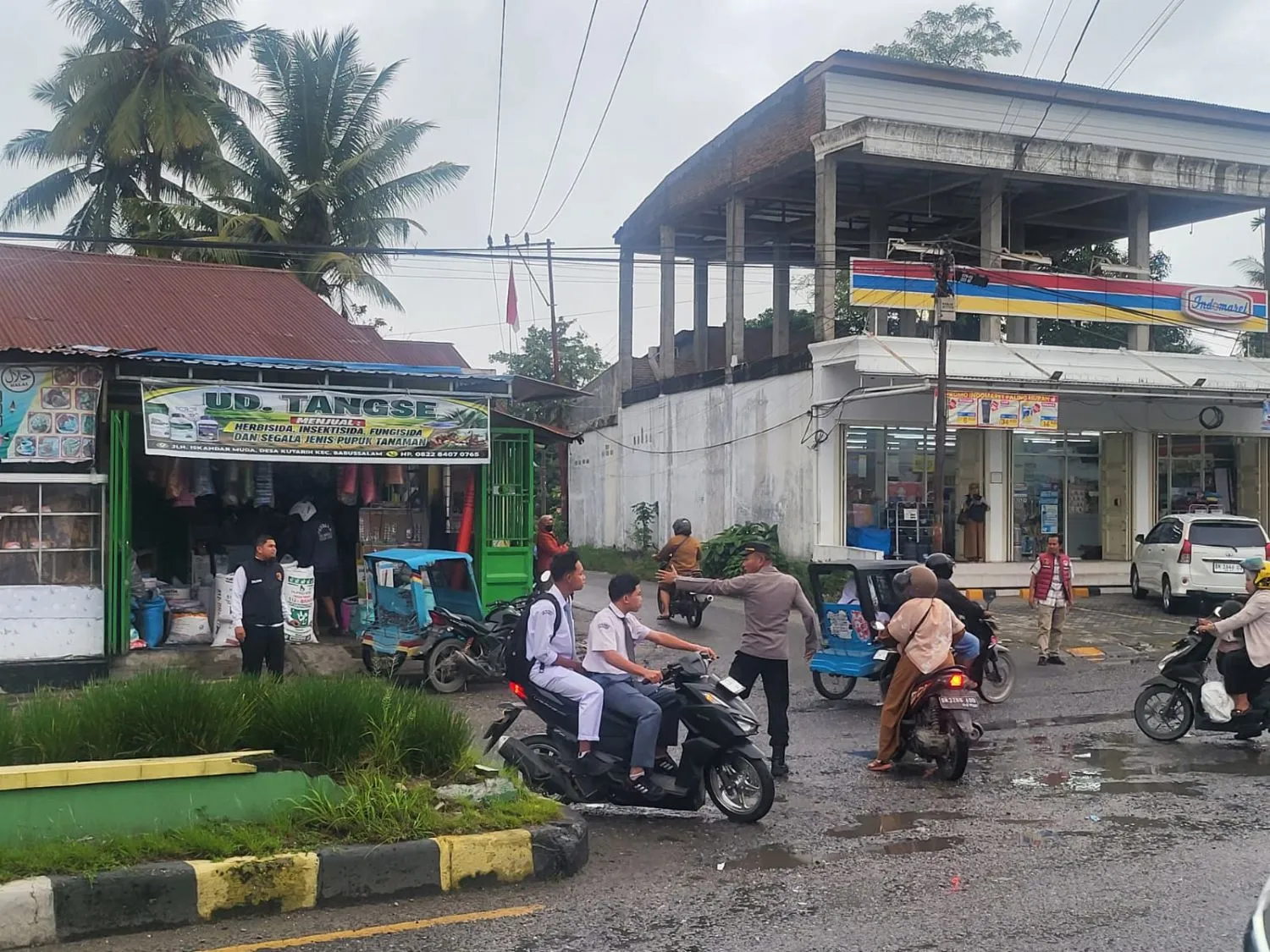 Polres Agara Gelar Strong Point Pagi, Amankan Arus Lalu Lintas