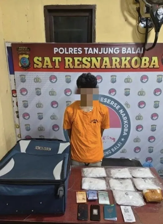 Mahasiswa Medan Bawa 4,04 Kg Sabu dari Malaysia, Ditangkap di Teluknibung