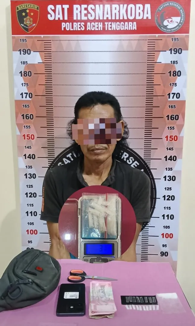 Satresnarkoba Polres Agara Amankan Pria Pemilik 11 Paket Sabu