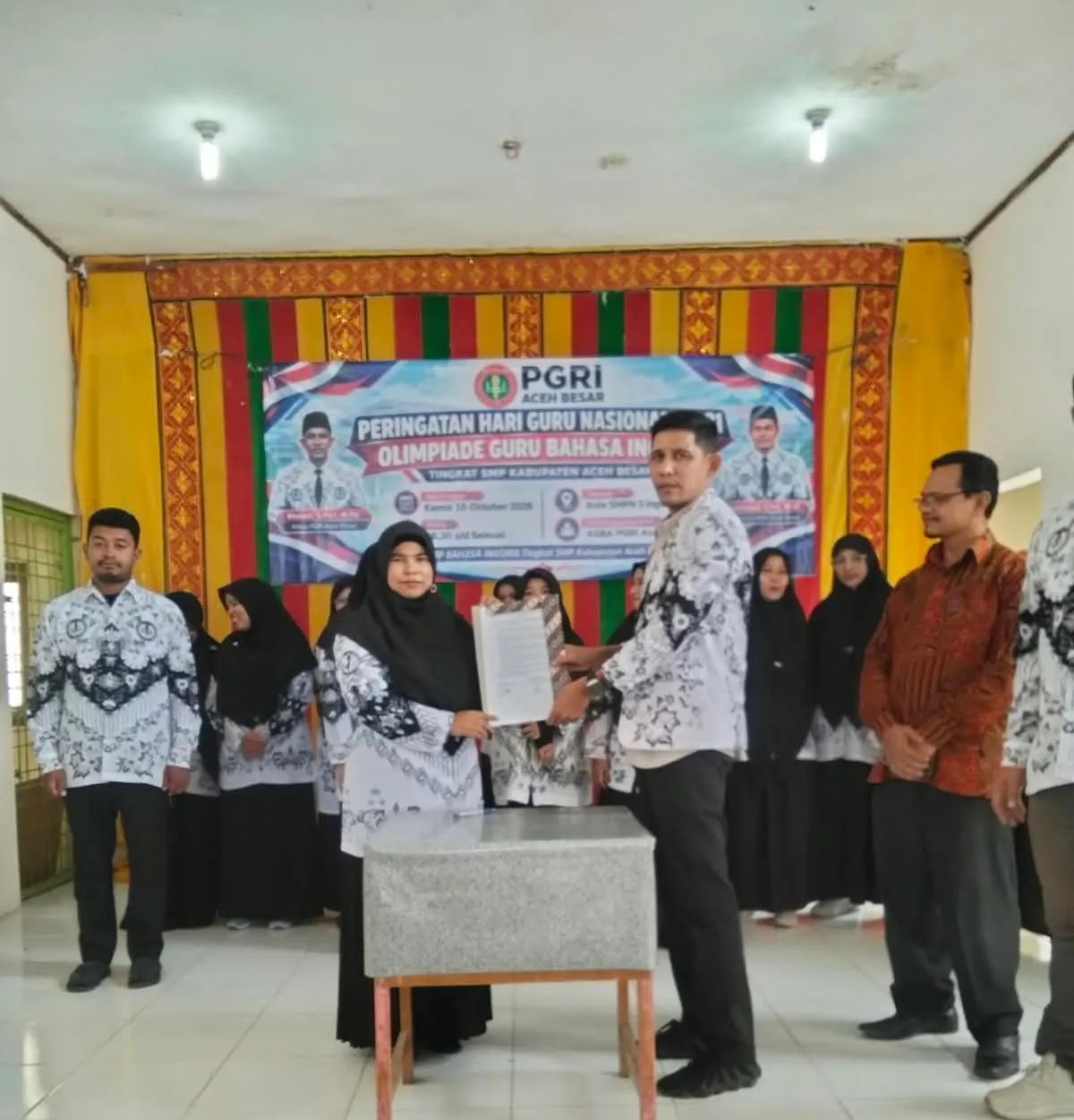 PGRI Aceh Besar Lantik Pengurus Asosiasi Guru Bahasa Asing dan Gelar Olimpiade