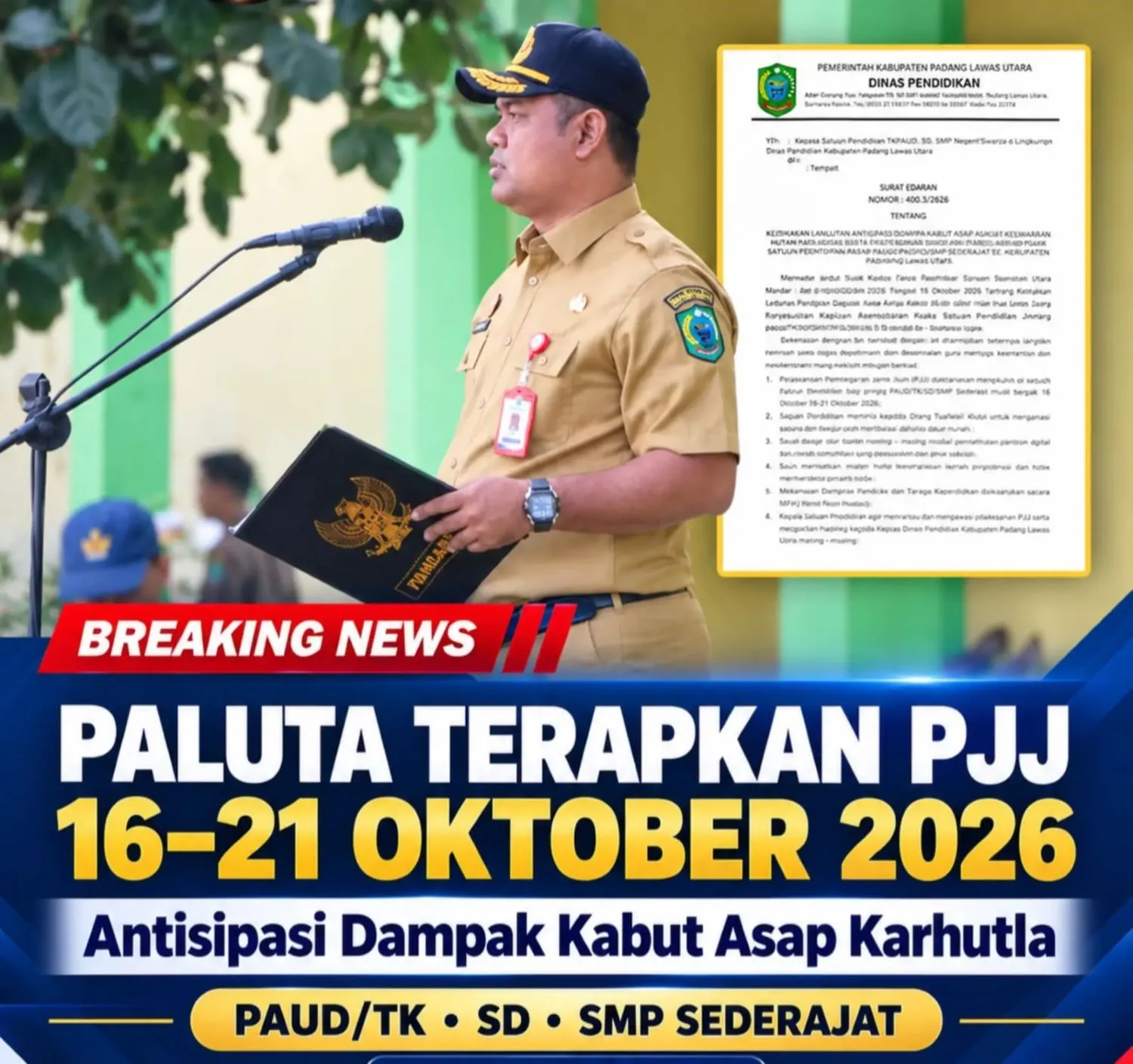 Asap Tebal Selimuti Paluta, Seluruh Siswa Diliburkan