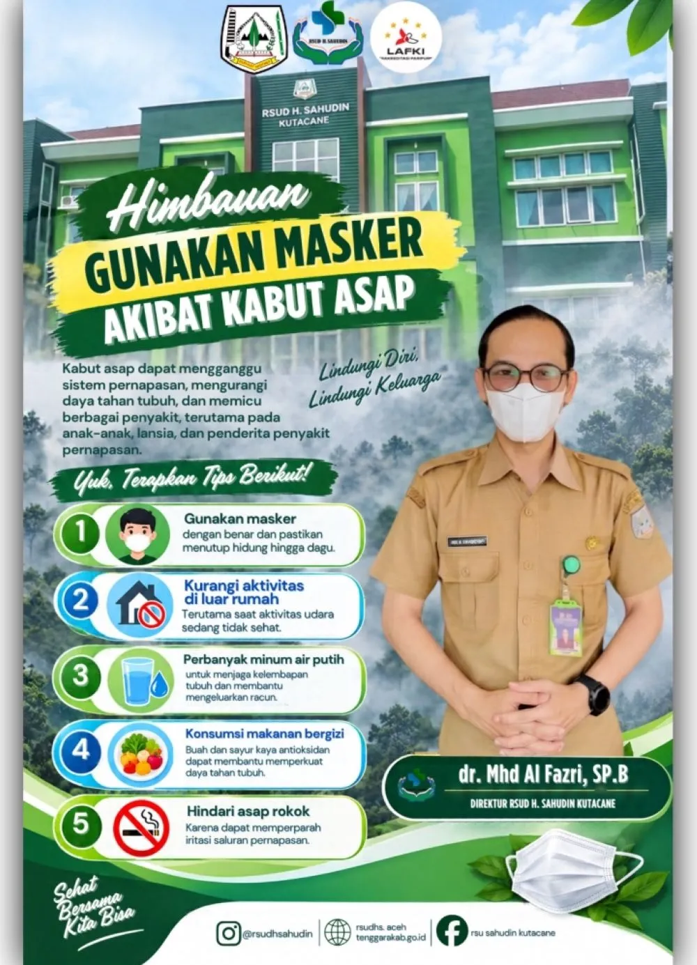 Dampak Kabut Asap, Ini Imbauan RSUD Aceh Tenggara