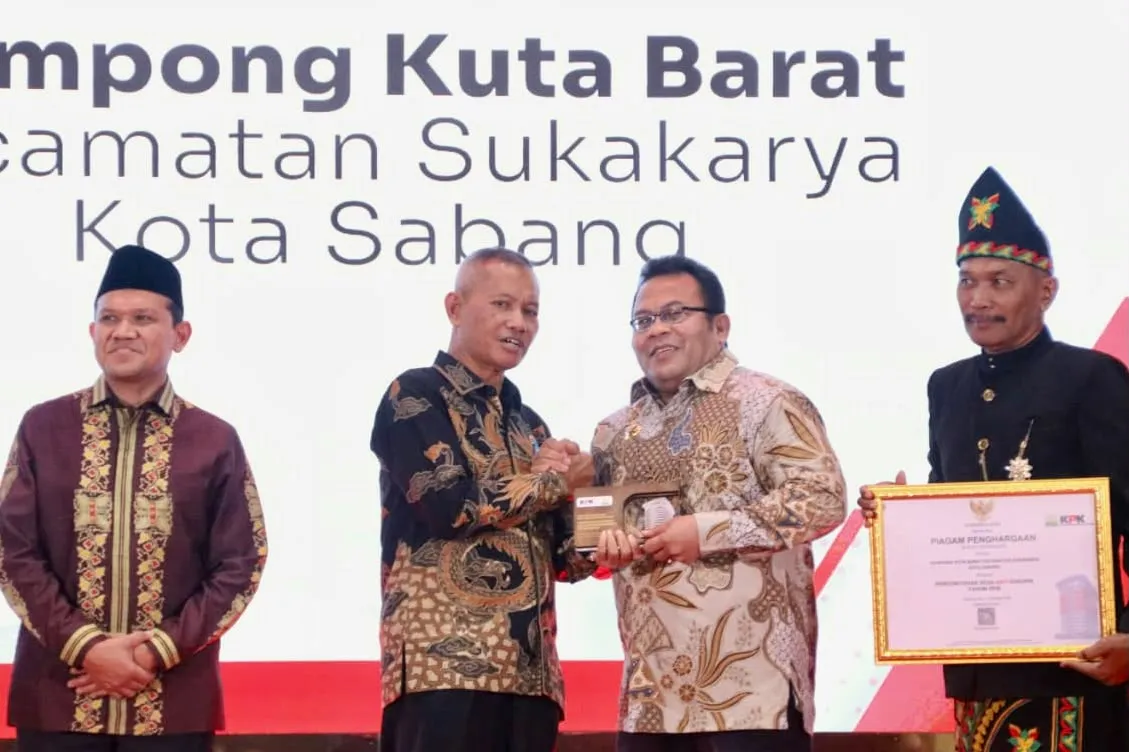 Kuta Barat Sabang Raih Penghargaan Desa Antikorupsi Aceh