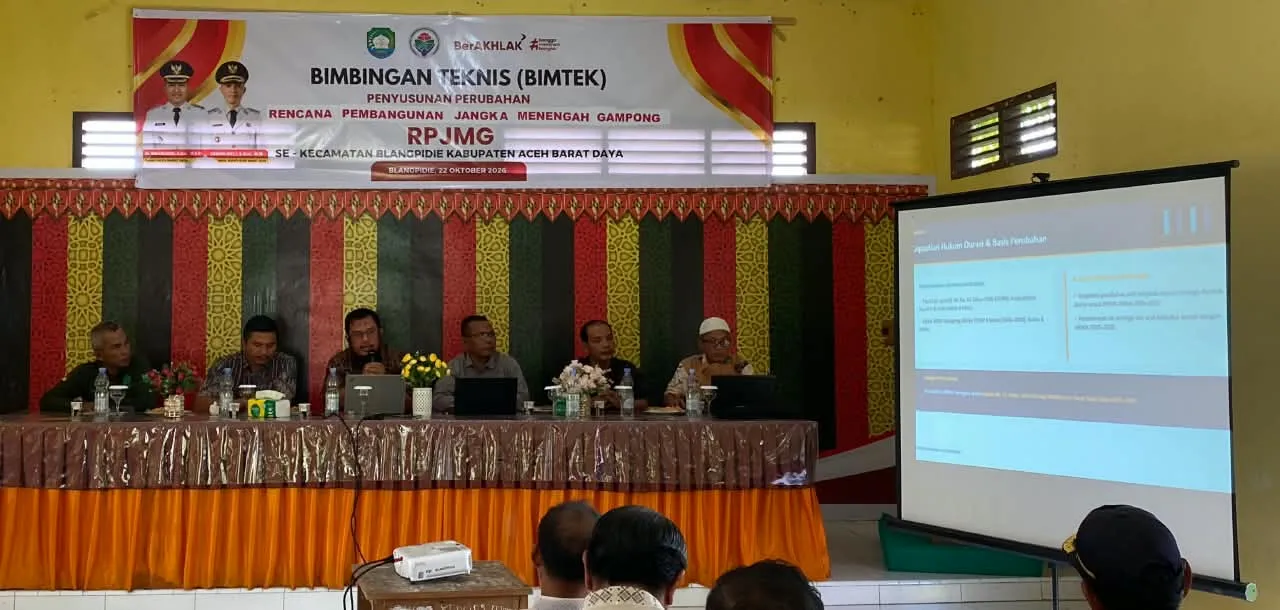 Bapperida Abdya: RPJMG Gampong Harus Selaras dengan Prioritas Kabupaten