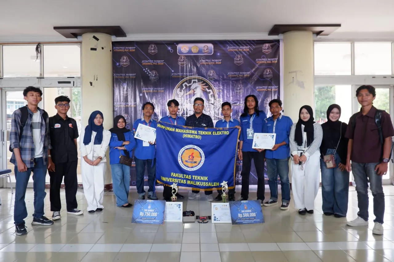 Mahasiswa Teknik Elektro Unimal Boyong Empat Juara pada Kontes Robot Nasional