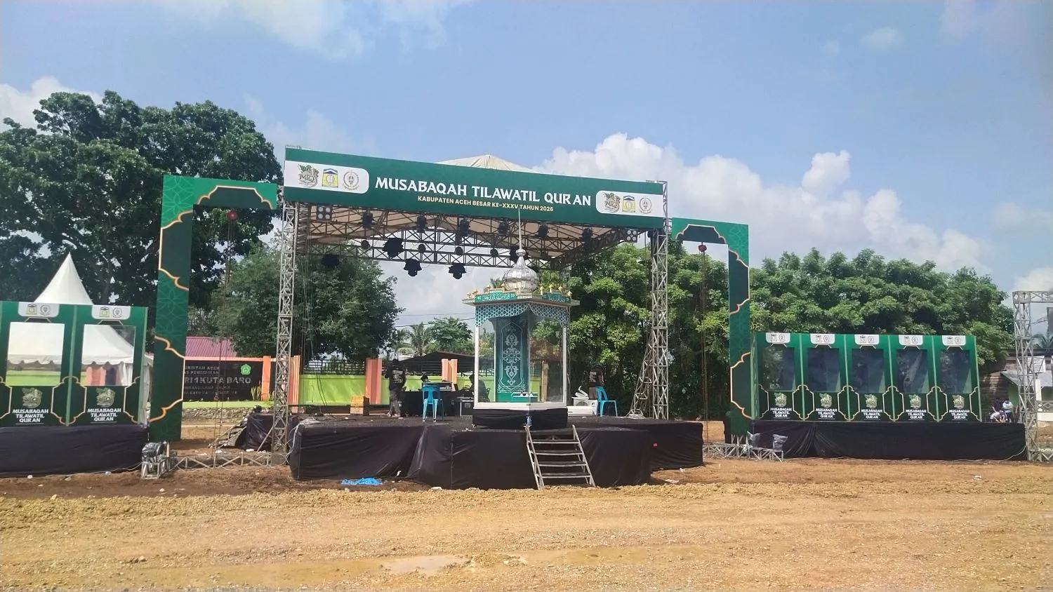 H-1 MTQ ke-35 Aceh Besar, DSI Berpacu dengan Waktu di Tengah Tantangan Cuaca