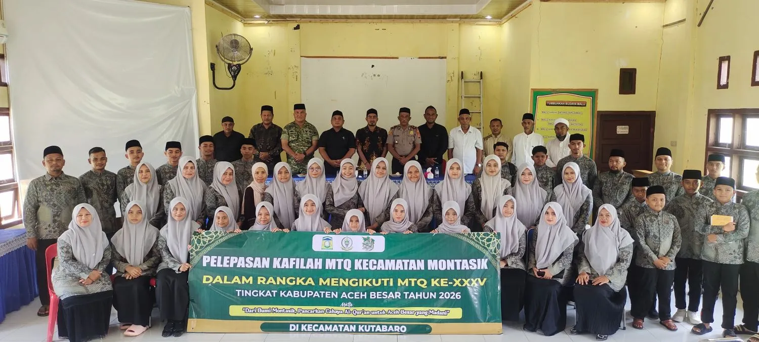 Camat Montasik Lepas 40 Peserta Kafilah MTQ XXXV Aceh Besar