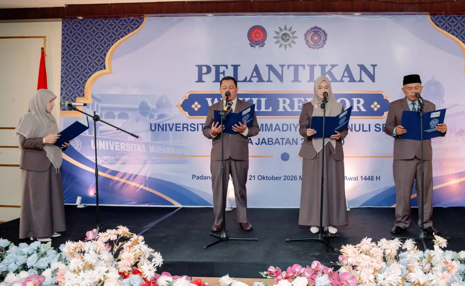 Tiga Wakil Rektor UM Tapsel Dilantik, Digitalisasi dan Produktivitas Riset Jadi Agenda 2026–2030