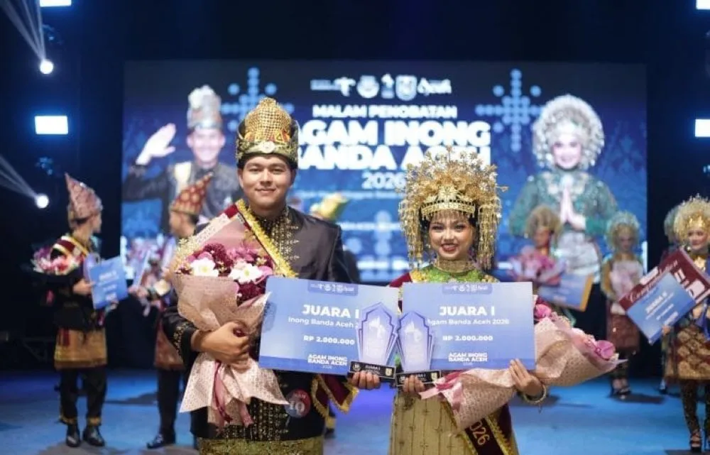 Agam Riffad dan Inong Meutya Dinobatkan sebagai Duta Wisata Banda Aceh 2026