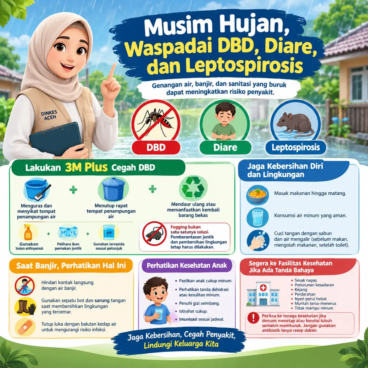 DBD, Diare hingga Leptospirosis Mengancam saat Musim Hujan, Ini Langkah Pencegahannya