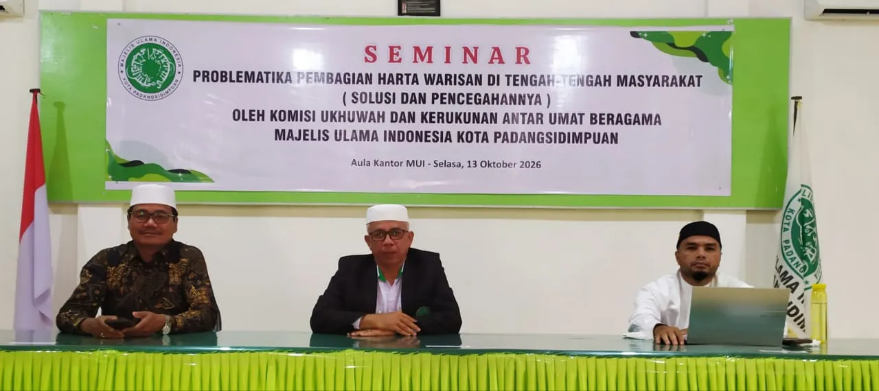 MUI P. Sidimpuan Bahas Problematika Pembagian Harta Warisan, Hindari Sifat Zalim
