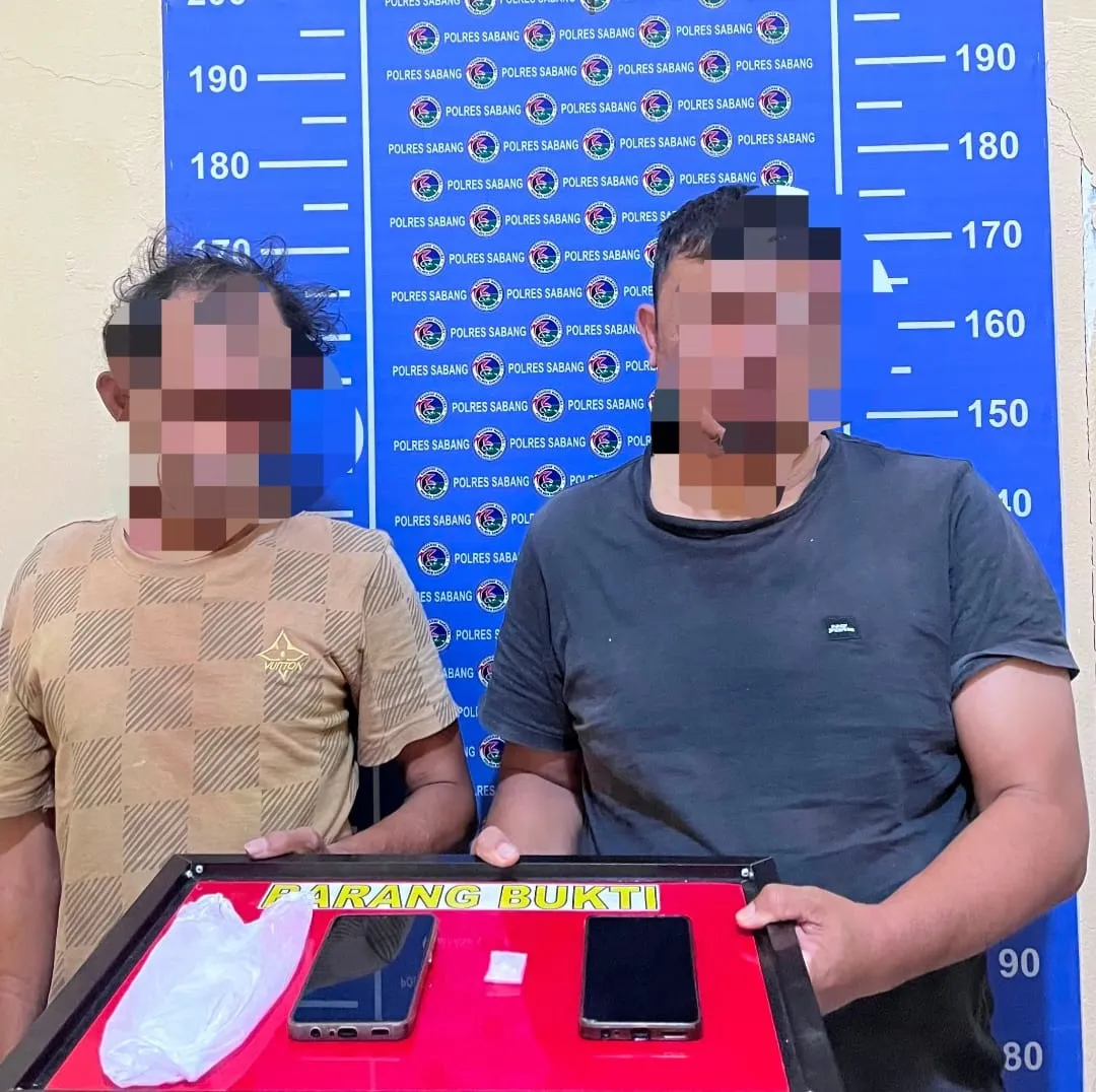 Satresnarkoba Polres Sabang Amankan Dua Terduga Penyalahgunaan Sabu