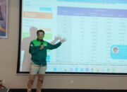 Kepala Badan Pusat Statistik (BPS) Sumatera Utara Nurul Hasanudin saat memberikan pemaparan pada Workshop Wartawan, Selasa (18/10).