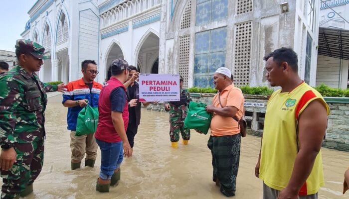 Pertamina Patra Niaga Regional Sumbagut Salurkan Bantuan Korban Banjir di Aceh Utara