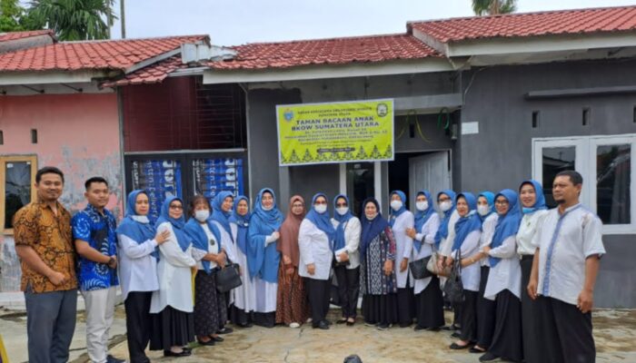 BKOWSU Resmikan Taman Bacaan Anak Di Mencirim