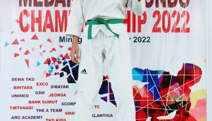 Zineddin Ziddane Bangga Raih Emas Taekwondo Medan Championship