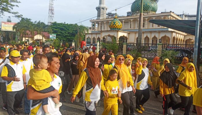 Jalan Sehat HUT Partai Golkar Subulussalam Meriah