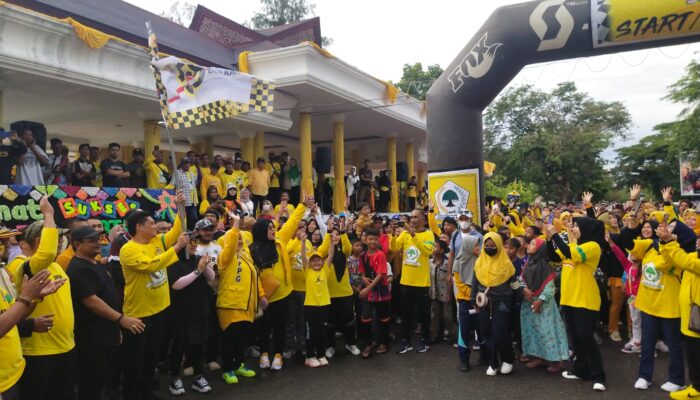 Ribuan Peserta Meriahkan Jalan Sehat HUT Golkar Di Langsa