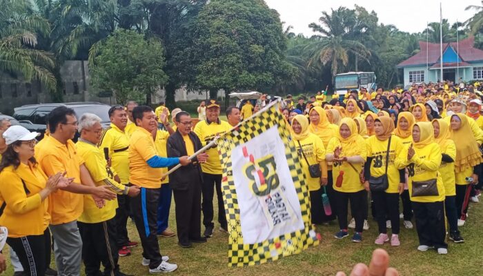 Meriahkan HUT Ke-58, DPD II Partai Golkar Simalungun Gelar Jalan Santai