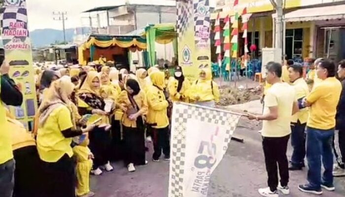 Pj Bupati Agara Lepas 5 Ribu Peserta Jalan Sehat HUT Golkar