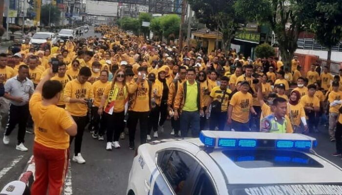 3.500 Peserta Ikuti Jalan Sehat Golkar Siantar