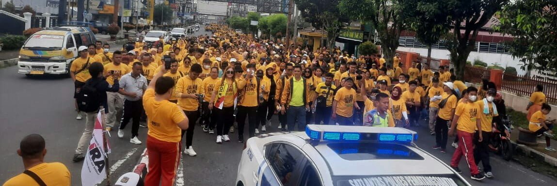 3.500 Peserta Ikuti Jalan Sehat Golkar Siantar