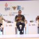 Direktur Utama PLN Darmawan Prasodjo dalam diskusi panel Stated-Owned Enterprises (SOE) International Conference di Bali pada Selasa (18/10).
