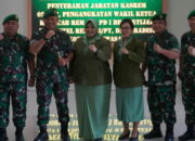 Danrem 022/PT  Pimpin Tradisi Korps Penyerahan Jabatan 