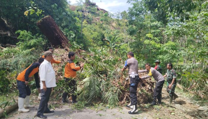 Bhabinkamtibmas Cek Lokasi Longsor Di Gp Suka Jadi Makmur