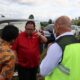 KETUA DPRD Sumatera Utara, Baskami Ginting menyambangi Jalan Besar Tiga Jumpa di Desa Sukanalu, Kecamatan Barus Jahe, Kabupaten Karo, Sumaera Utara, Kamis (20/10/2022). Waspada/ist