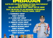 Kapolres Bener Meriah Imbau Orang Tua Hindari Penggunaan Sirop Bagi Anak-anak