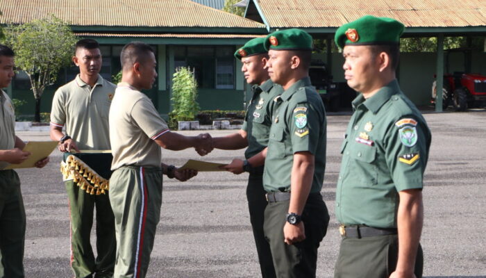 Kodim 0104/Atim Gelar Upacara Korp Raport Personel Pindah Satuan