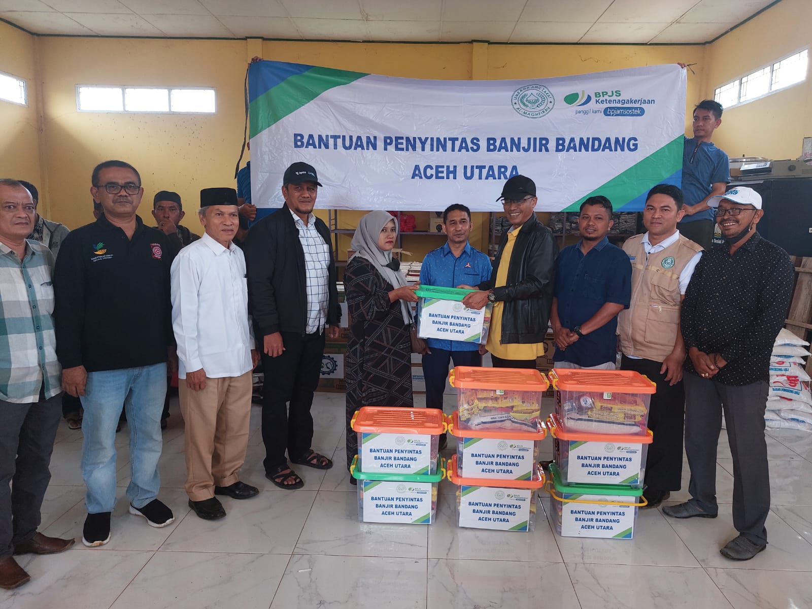 LAZ Al-Maghfirah BPJS Ketenagakerjaan Bantu Penyintas Banjir Aceh Utara