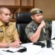 KASATPOL PP didampingi Kepala Bidang Pengelolaan Informasi Publik Dinas Kominfo Sumut Iwan S. Siregar, saat memberikan penjelasan pers. Waspada/zul harahap
