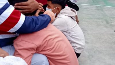 Mendapatkan Pembinaan dari Kapolrestabes Medan 26 Anggota Geng Motor Menangis di Mapolsek Medan Timur