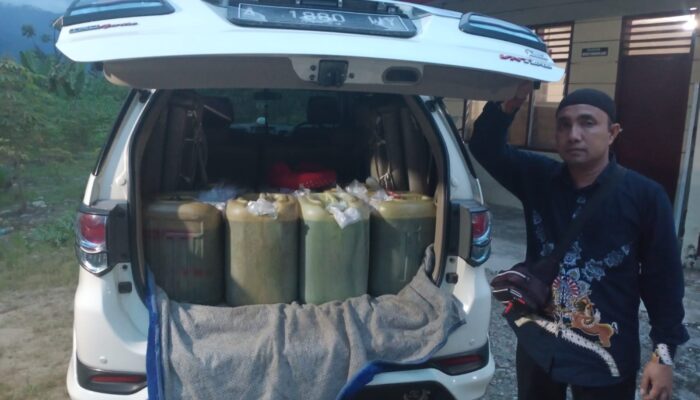 Polsek Lawe Alas Agara Tangkap Pelangsir Pertalite