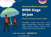 BPBD Aceh Tengah Siap Siaga 24 Jam