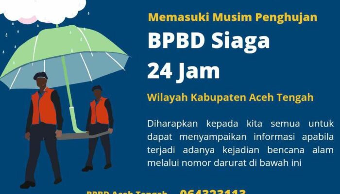 BPBD Aceh Tengah Siap Siaga 24 Jam